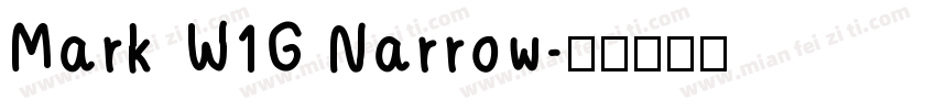 Mark W1G Narrow字体转换